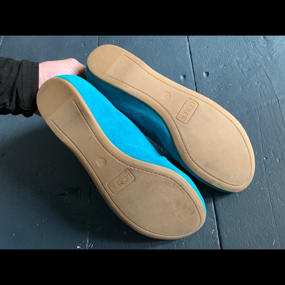 J.Crew Turquoise Suede Ballet Flats size 7.5 - Picture 3 of 4
